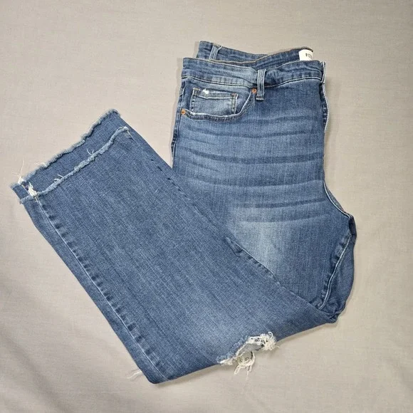 Pistola‎ Women 22W High Rise Distressed Skinny Jeans Medium Wash Raw Hem Blue - Picture 11 of 11